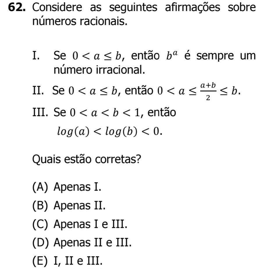 questão 62 ufrgs 2026
